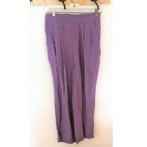Casual Corner Vintage 90s Amethyst Purple Rayon Women's Pull On Pants SZ 10 NEW